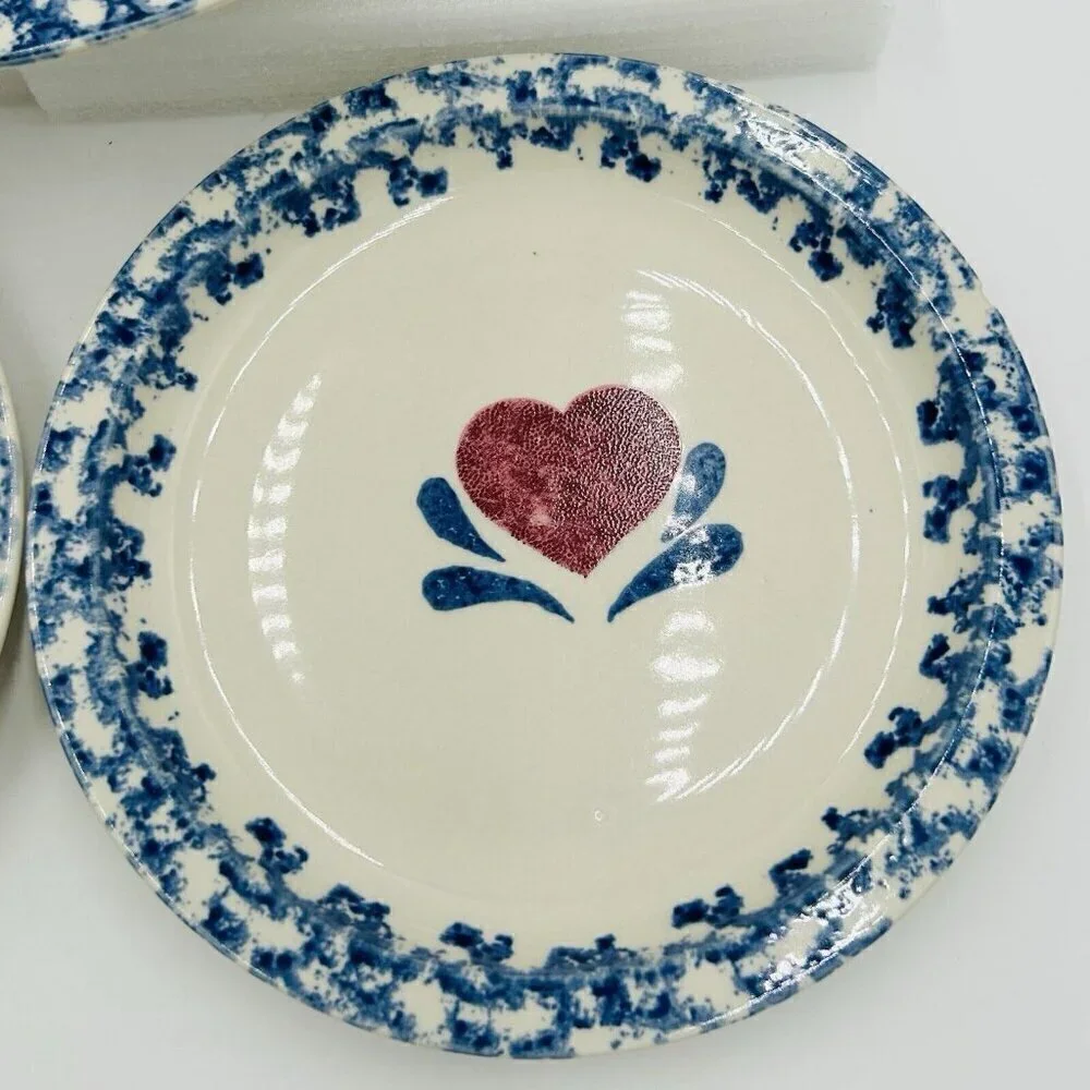 Culinary Arts Stoneware WELCOME HOME Dinner Plate and 2 Salad Plates Vintage